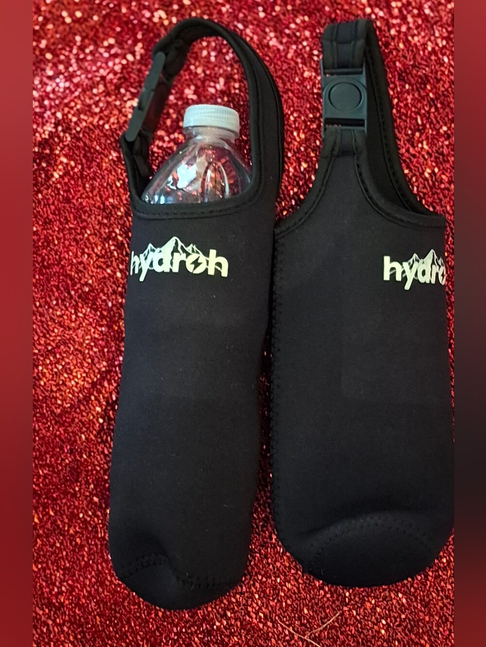 Hydraoh Black Neoprene Water Bottle Holder - Pair